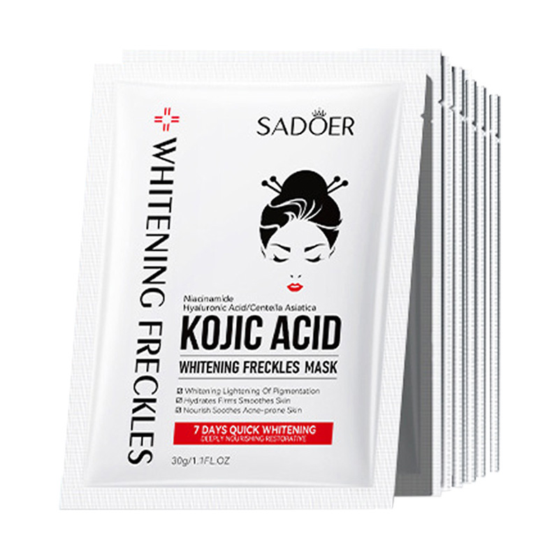 Sheet Mask Collagen - 10pcs SADOER Kojic Acid Facial Masks